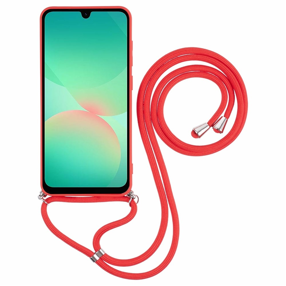 Lining gélový obal so šnúrkou na Samsung Galaxy A17 5G - červený