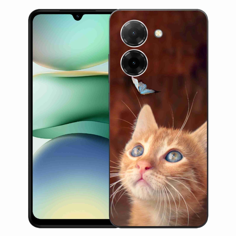Gélový kryt mmCase na Xiaomi Redmi A5 (171.7x77.8x8.3mm) - motýľ a mačiatko