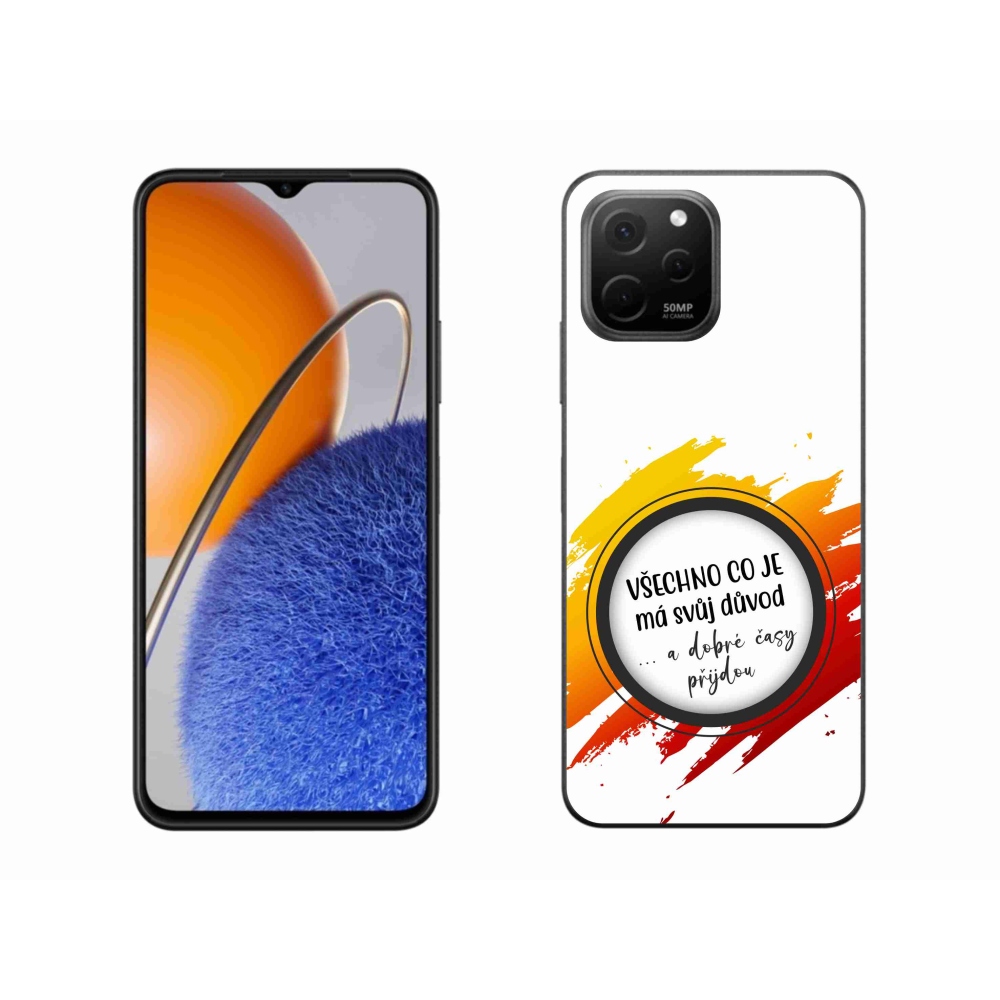 Gélový kryt mmCase na Huawei Nova Y61 - citát 3 biele pozadie