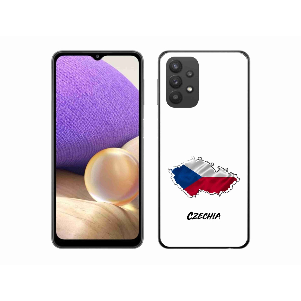 Gélový kryt mmCase na Samsung Galaxy A32 5G - Czechia biele pozadie