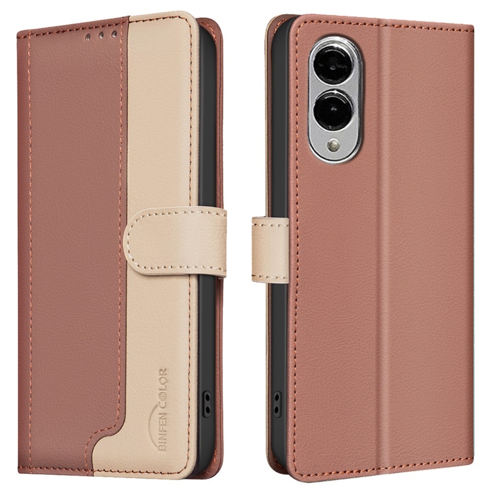 BNF DUO knižkové púzdro na Samsung Galaxy S25 Edge - hnedé
