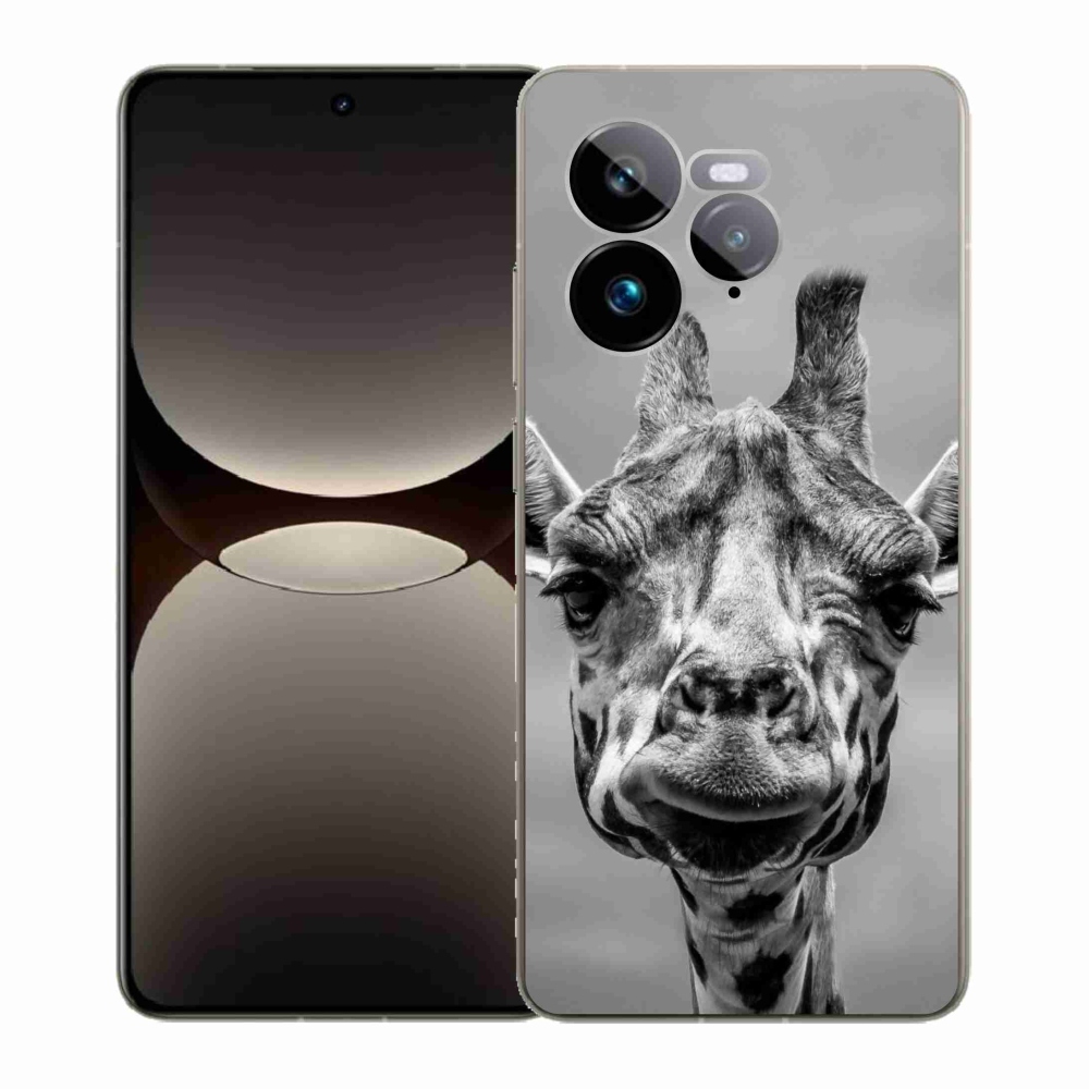 Gélový kryt mmCase na Realme GT 7 Pro 5G - čiernobiela žirafa