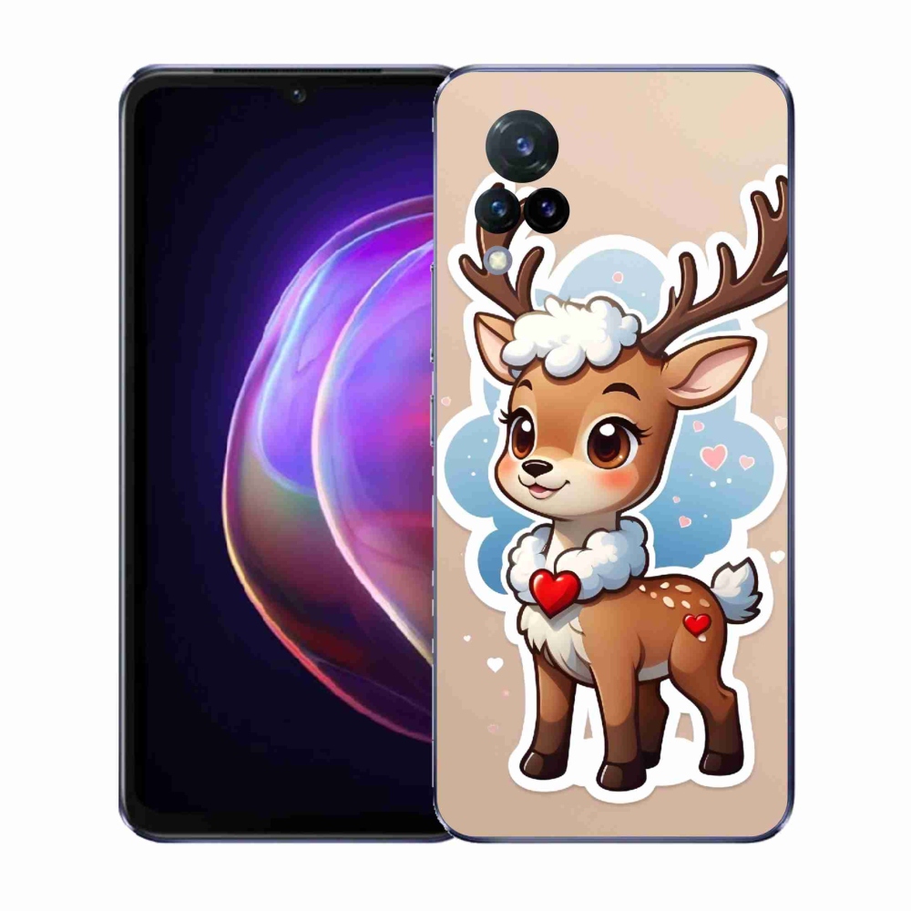 Gélový kryt mmCase na Vivo V21 4G/5G - kreslený sob