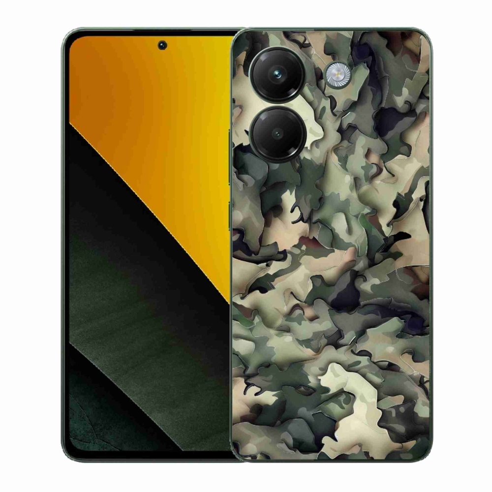 Gélový kryt mmCase na Xiaomi Poco M7 Pro 5G - maskáčový vzor 9