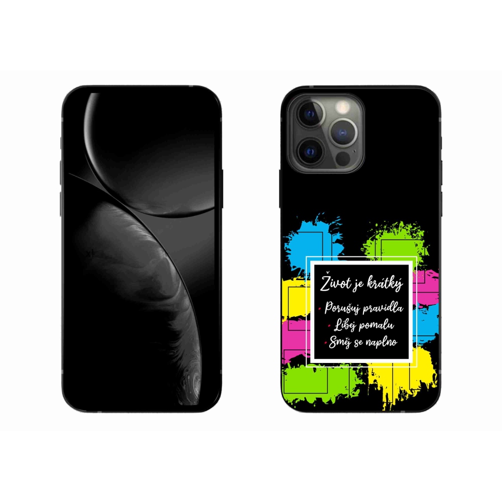 Gélový kryt mmCase na iPhone 13 Pro Max 6.7 - citát 5 čierne pozadie