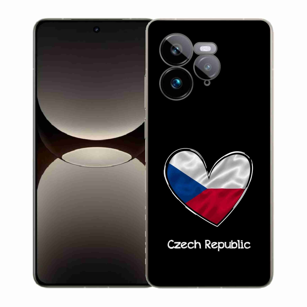 Gélový kryt mmCase na Realme GT 7 Pro 5G - vlajka srdca čierne pozadie
