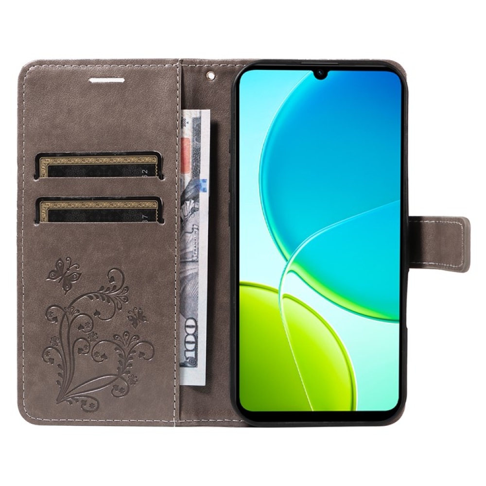 Big Butterfly knižkové puzdro na Vivo Y29s 5G - šedé