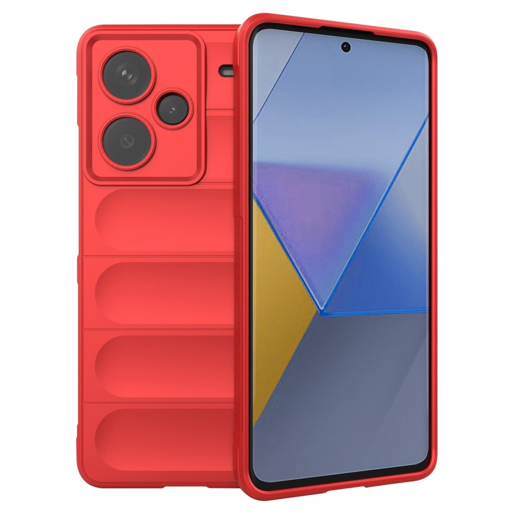 Rugg odolný gélový obal na Xiaomi Redmi Note 13 Pro + 5G - červený