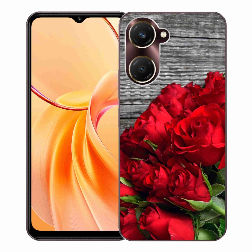 Gélový kryt mmCase na Vivo Y28s 5G - červené ruže