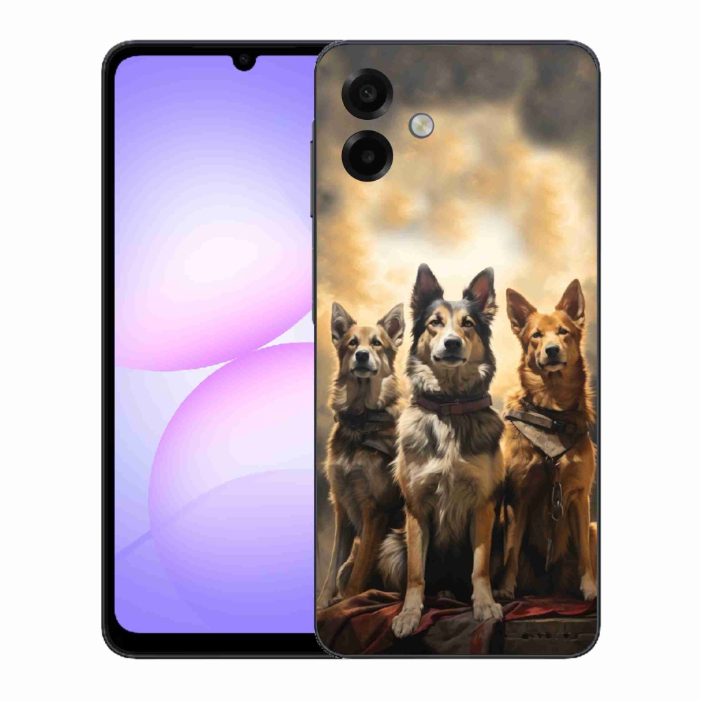 Gélový kryt mmCase na Samsung Galaxy A07 4G - tri psy