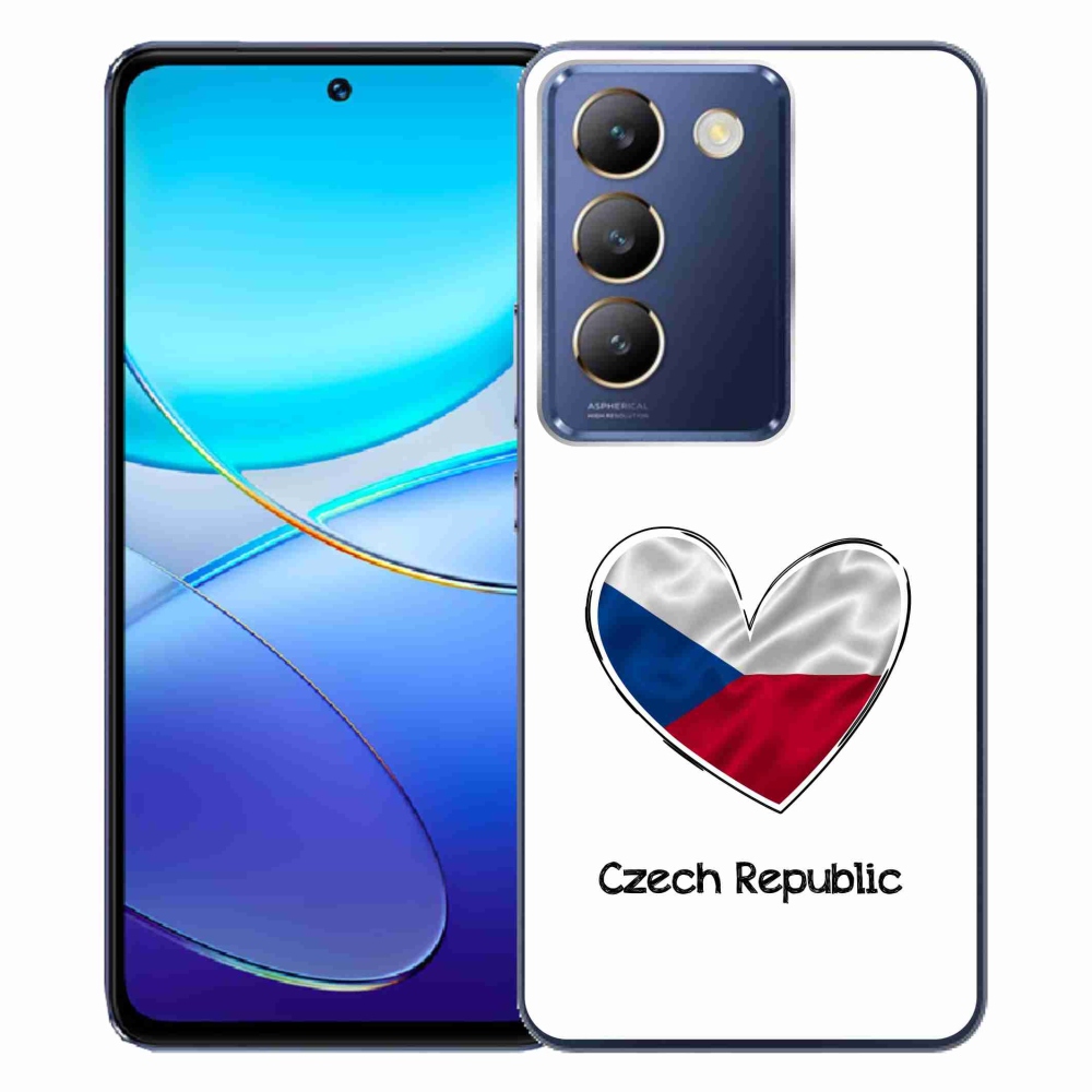 Gélový kryt mmCase na Vivo V40 SE 4G/5G - vlajka srdca biele pozadie