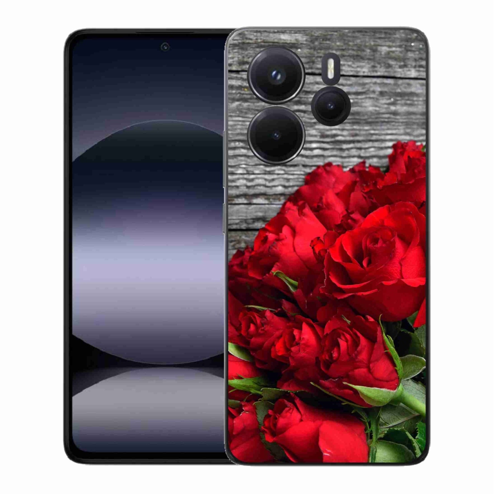 Gélový kryt mmCase na Xiaomi Redmi Note 14 - červené ruže