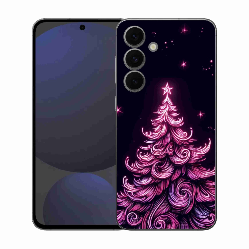 Gélový kryt mmCase na Samsung Galaxy S25 FE - neónový vianočný stromček 2