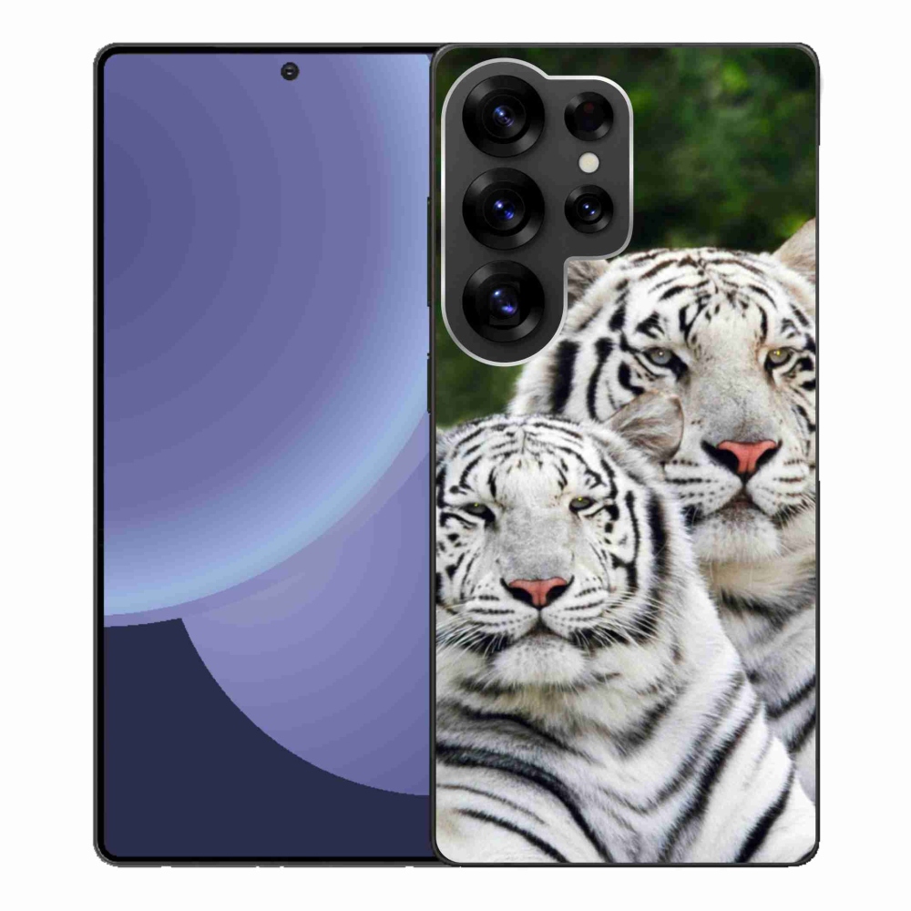 Gélový kryt mmCase na Samsung Galaxy S25 Ultra - bieli tigre