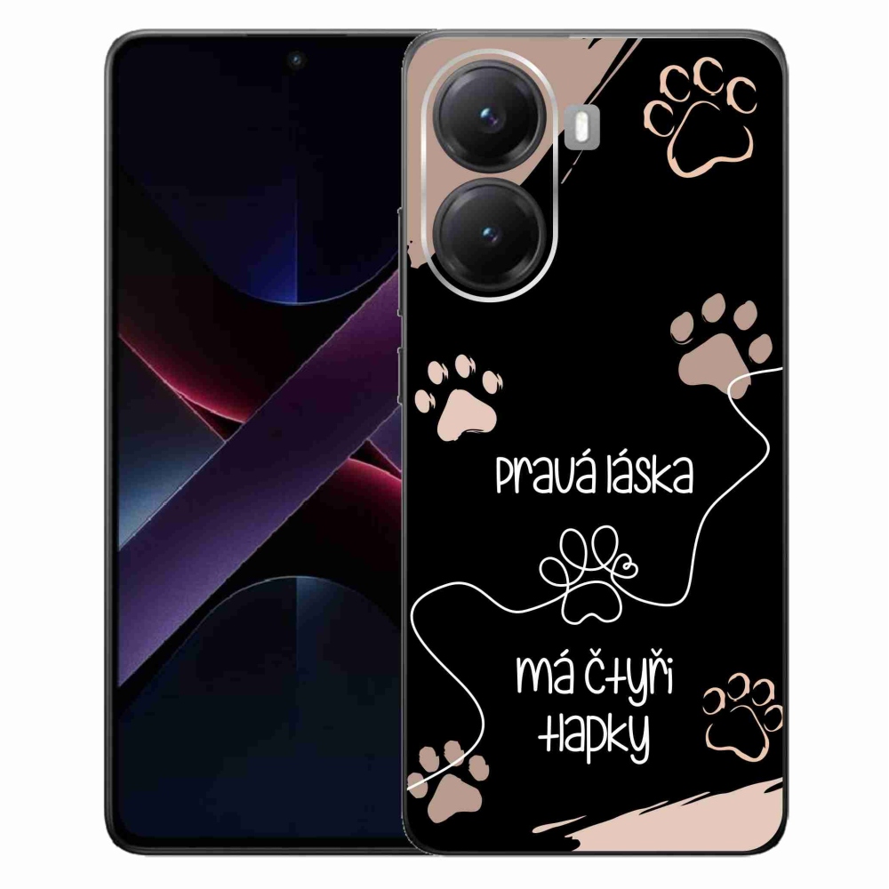 Gélový kryt mmCase na Xiaomi Poco X7 Pro 5G - psí motív 1 čierne pozadie
