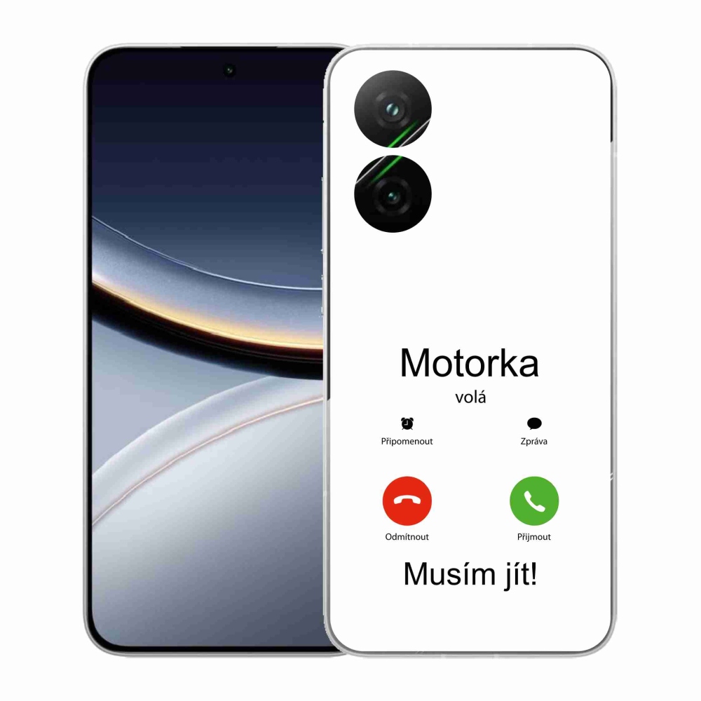 Gélový kryt mmCase na Xiaomi Poco F7 5G - motorka volá biele pozadie