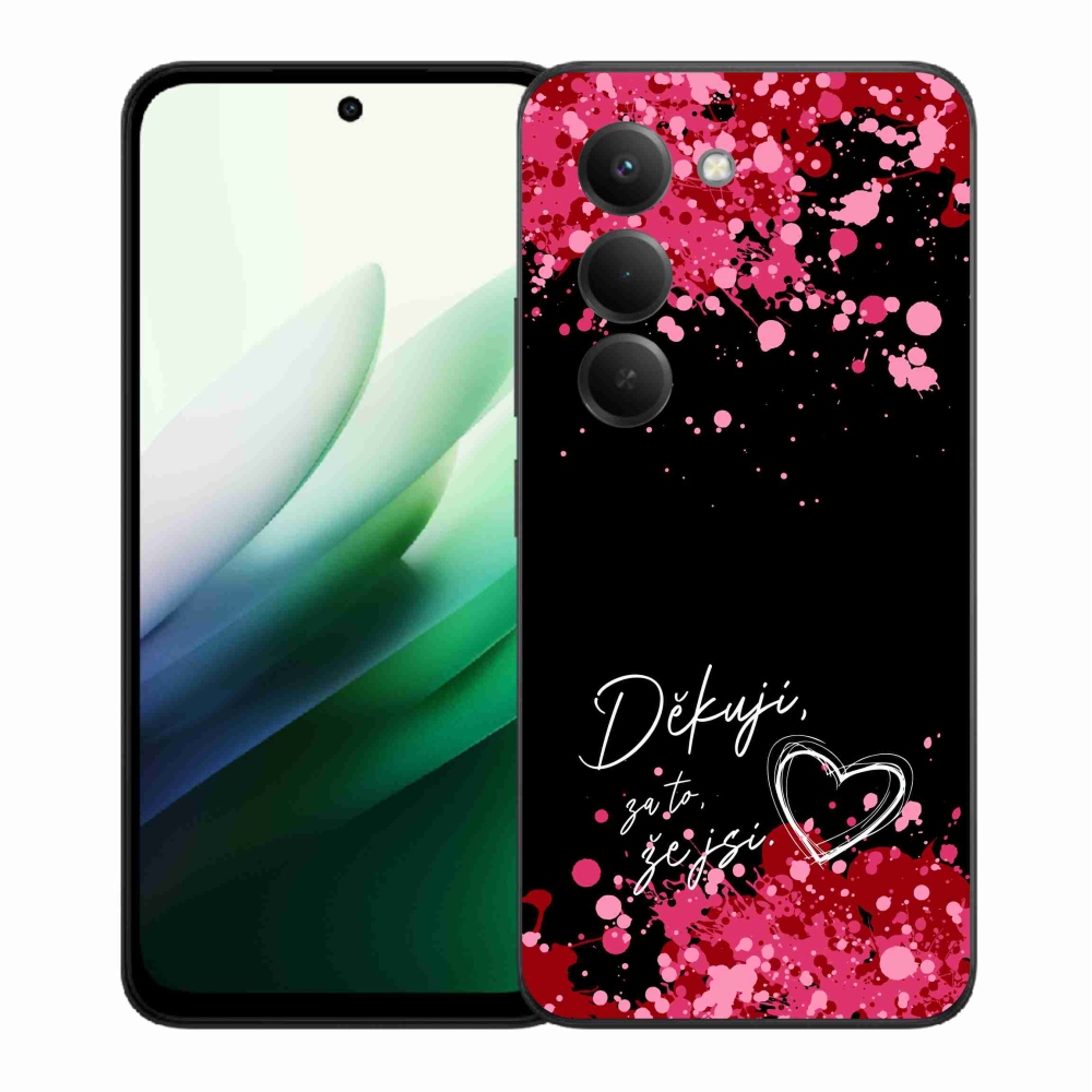 Gélový kryt mmCase na Xiaomi Redmi 15 5G - zamilovaný text 2 čierne pozadie