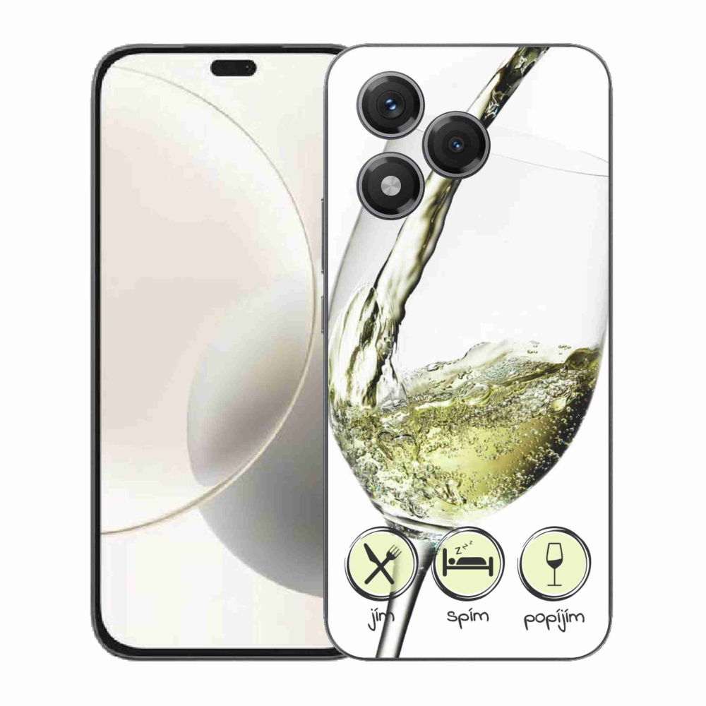 Gélový kryt mmCase na Honor 400 Lite - pohár vína bielej