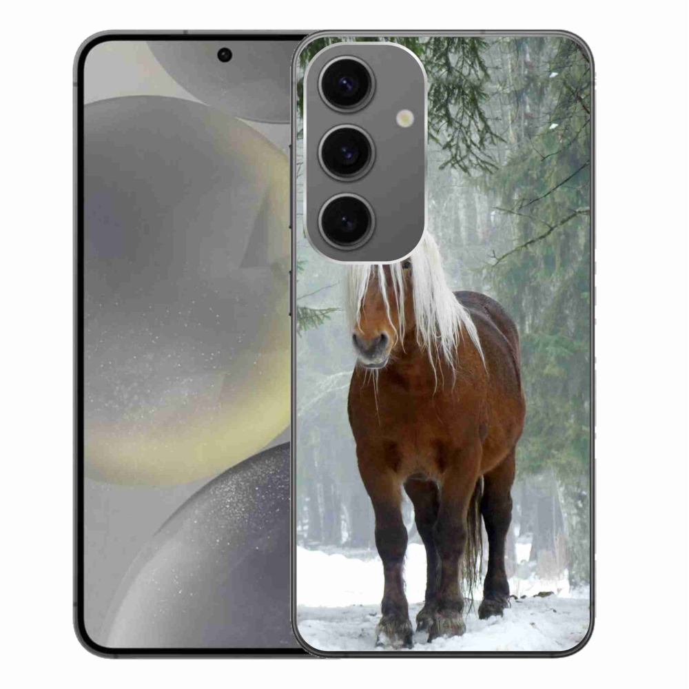 Gélový obal mmCase na Samsung Galaxy S24+ - kôň v lese