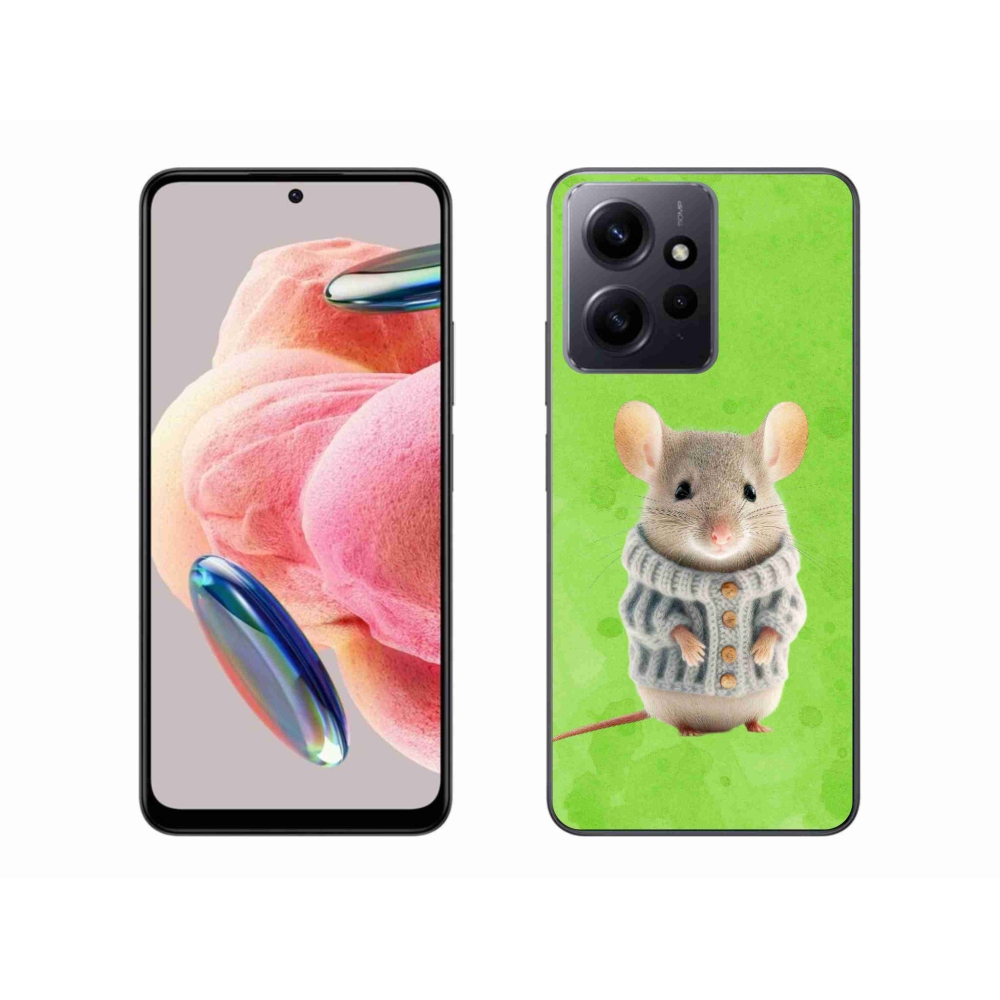 Gélový kryt mmCase na Xiaomi Redmi Note 12 4G - myška vo svetri