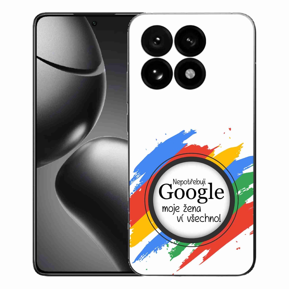 Gélový kryt mmCase na Xiaomi 15T - žena vie všetko biele pozadie