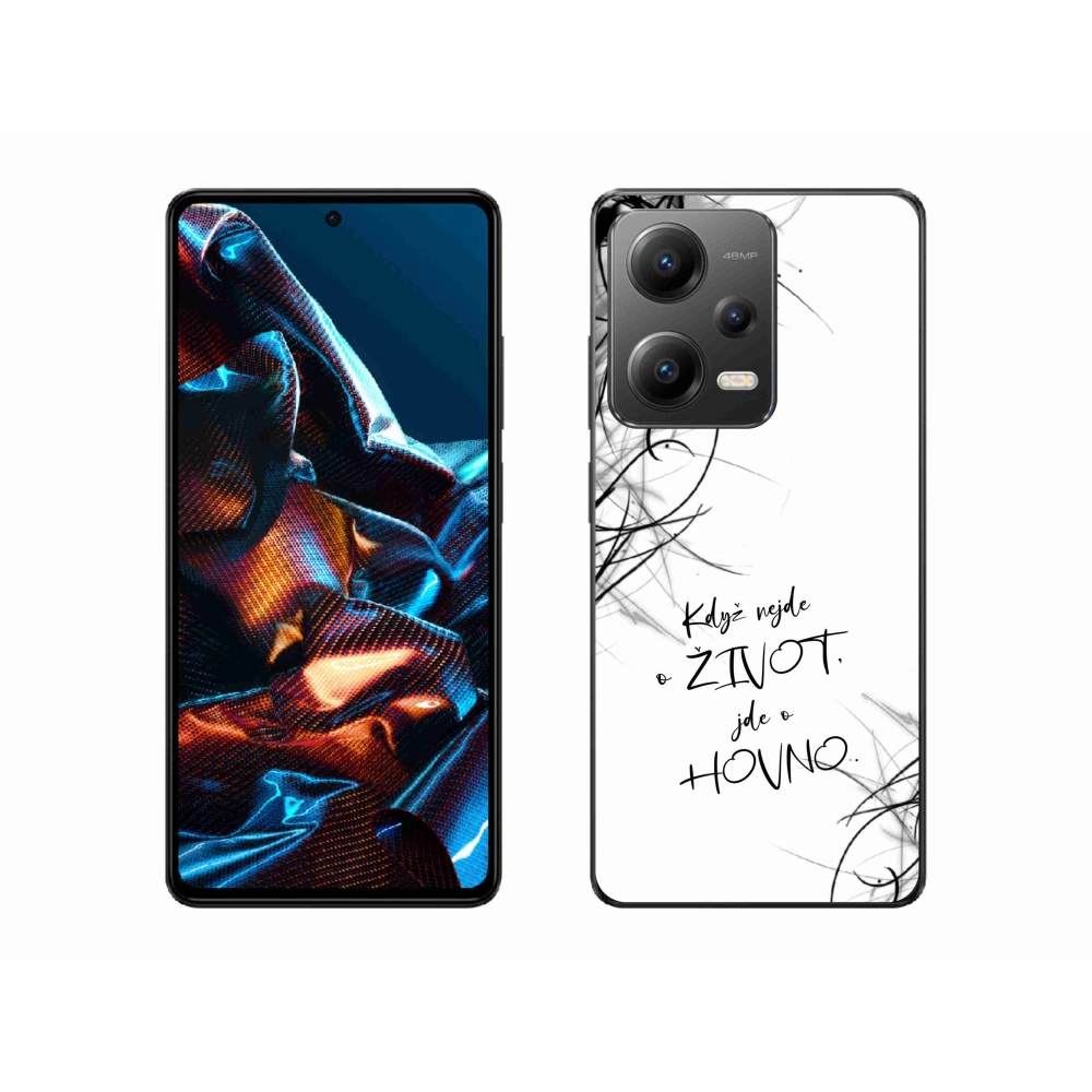 Gélový kryt mmCase na Xiaomi Redmi Note 12 Pro 5G - vtipný text 16 biele pozadie