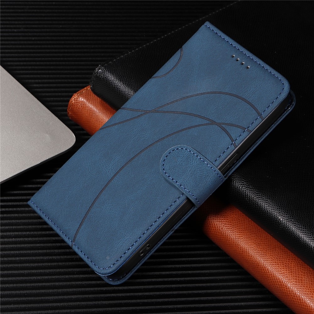 Curved knižkové puzdro na Realme 14 5G/14T 5G - modré