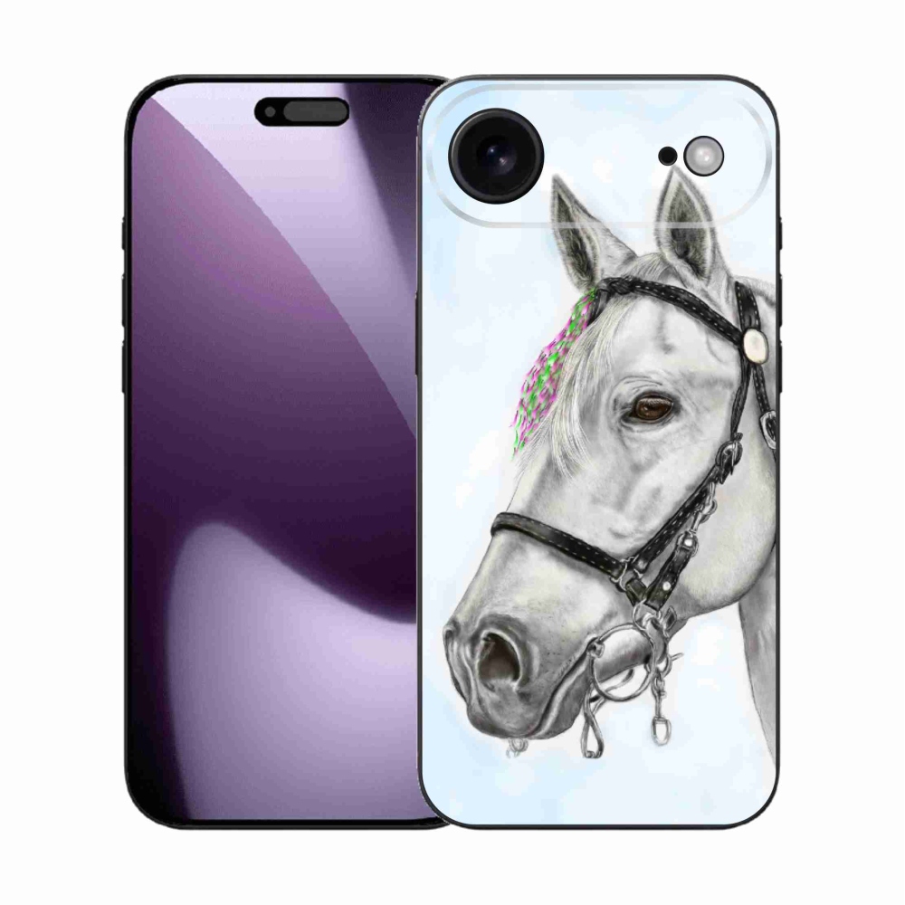 Gélový kryt mmCase na iPhone 17 Air - biely kôň 1