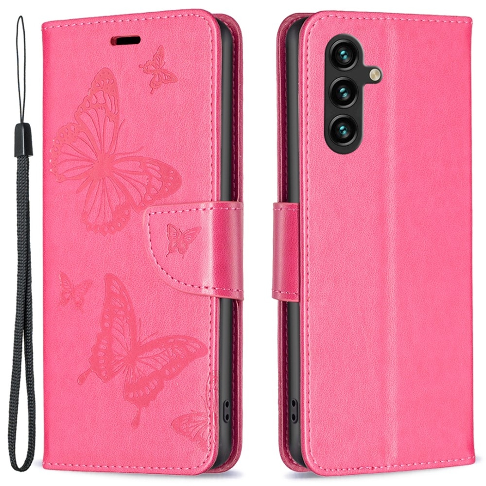Butterfly knižkové púzdro na Samsung Galaxy A15 4G/5G - rose