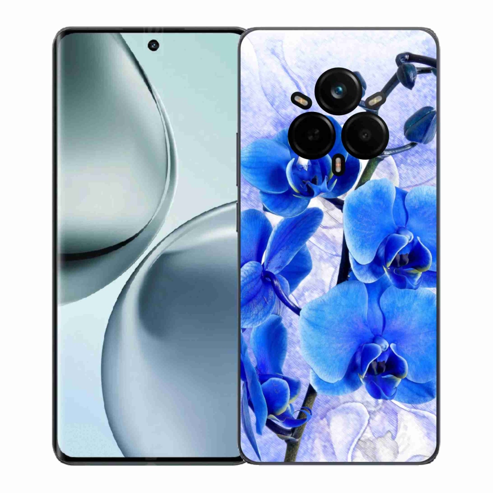 Gélový kryt mmCase na Realme 14 Pro+ 5G - modré kvety