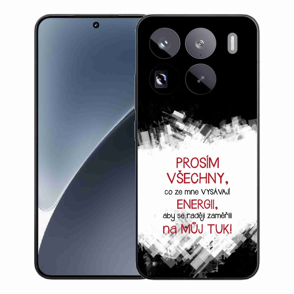 Gélový kryt mmCase na Xiaomi 15 Pro - vtipný text 1 červený