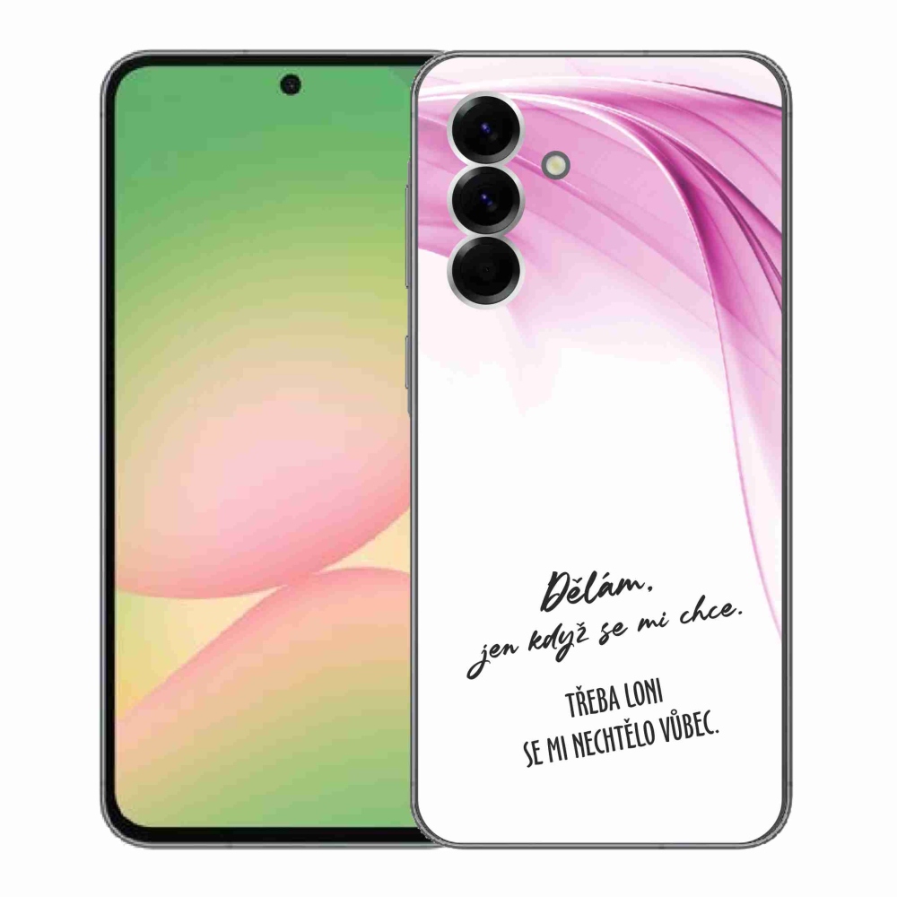 Gélový kryt mmCase na Samsung Galaxy A56 5G - vtipný text 12 biele pozadie