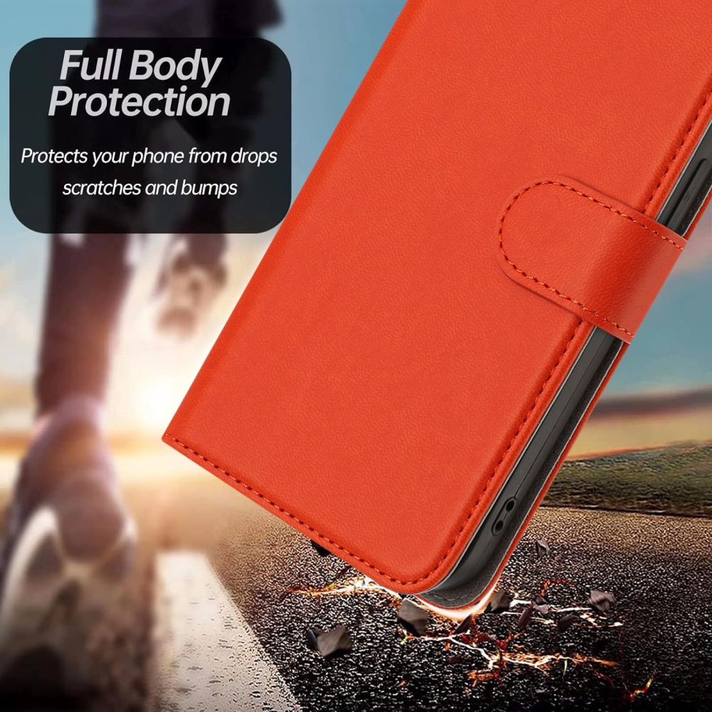 Snap knižkové puzdro na Samsung Galaxy A07 4G - oranžové