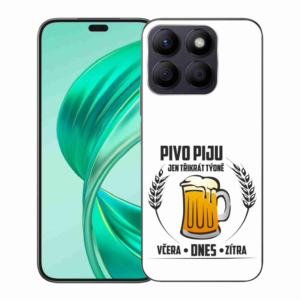 Gélový kryt mmCase na Honor X8b - pivný motív biele pozadie