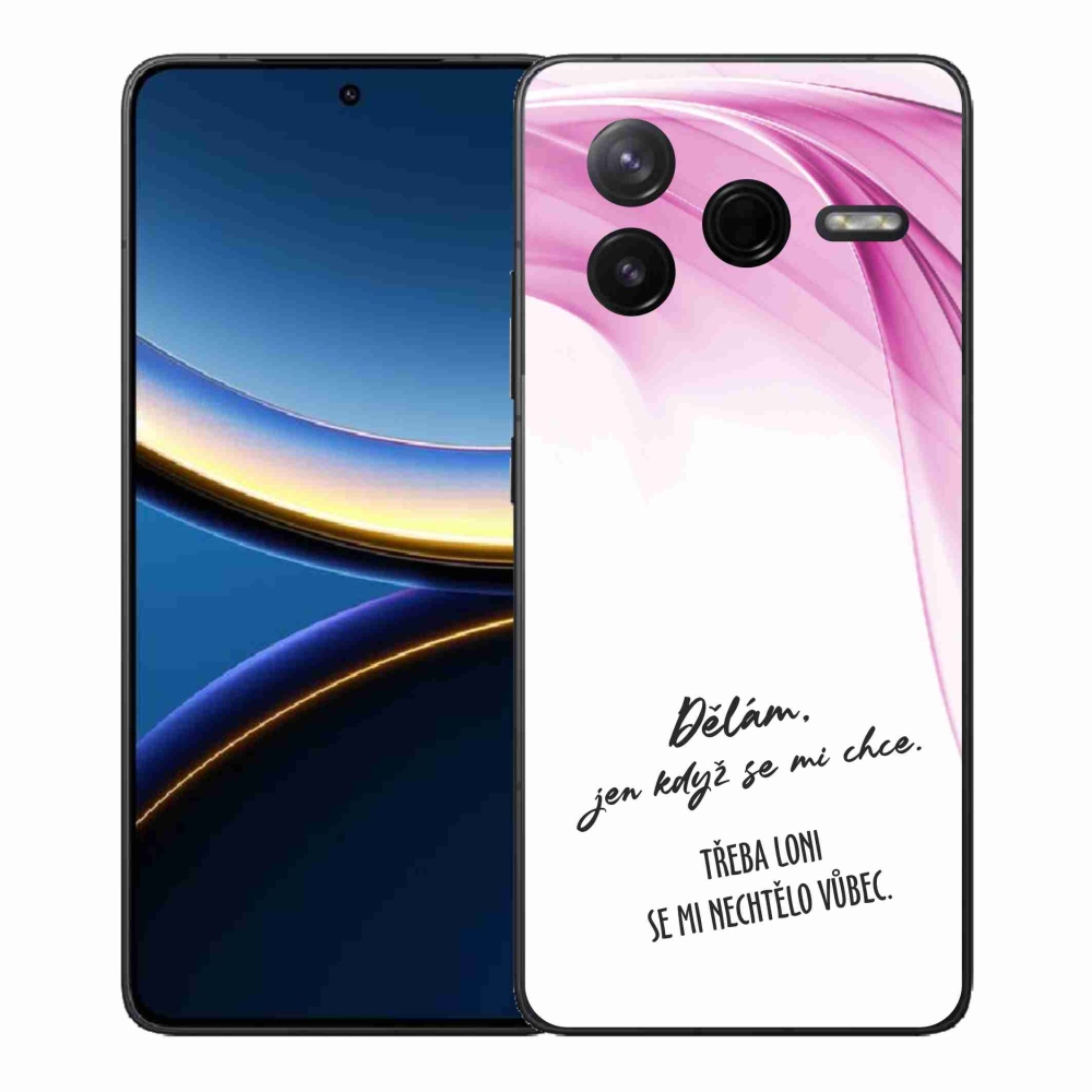 Gélový kryt mmCase na Xiaomi Poco F7 Pro - vtipný text 12 biele pozadie