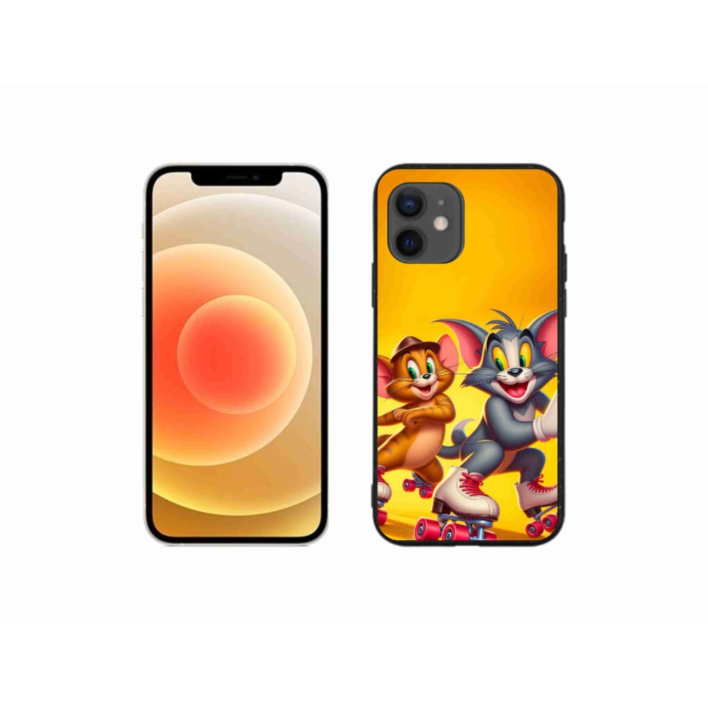 Gélový kryt mmCase na iPhone 12 mini - tom a jerry