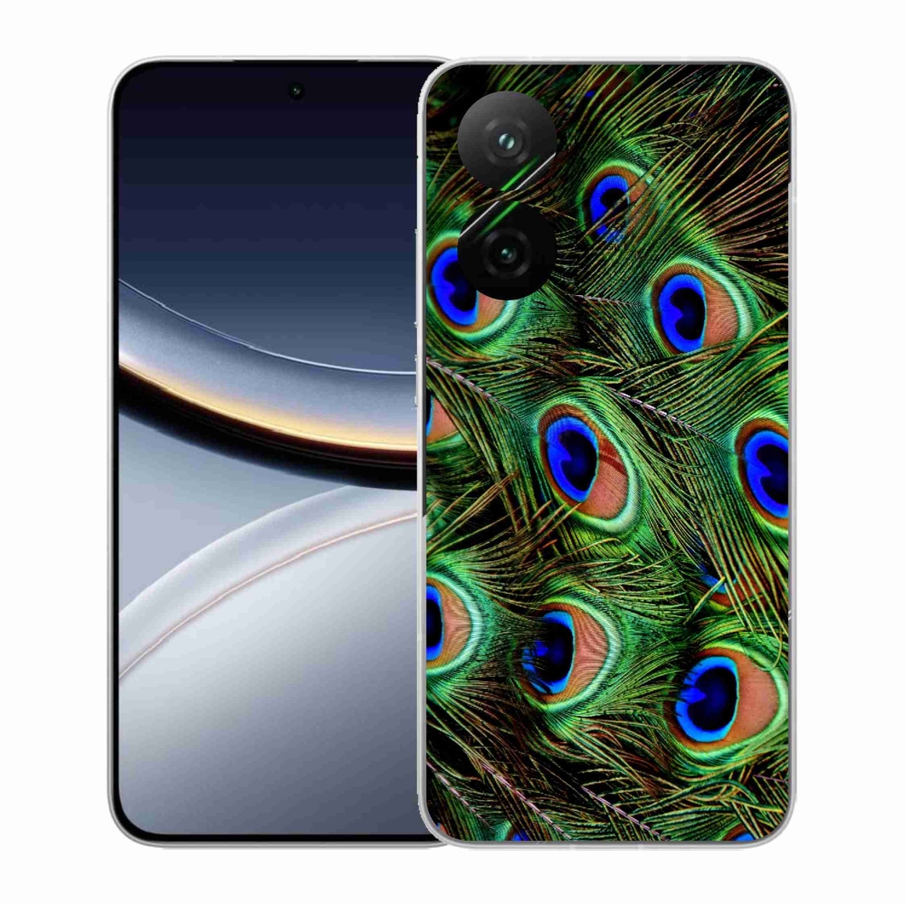 Gélový kryt mmCase na Xiaomi Poco F7 5G - pávie perie