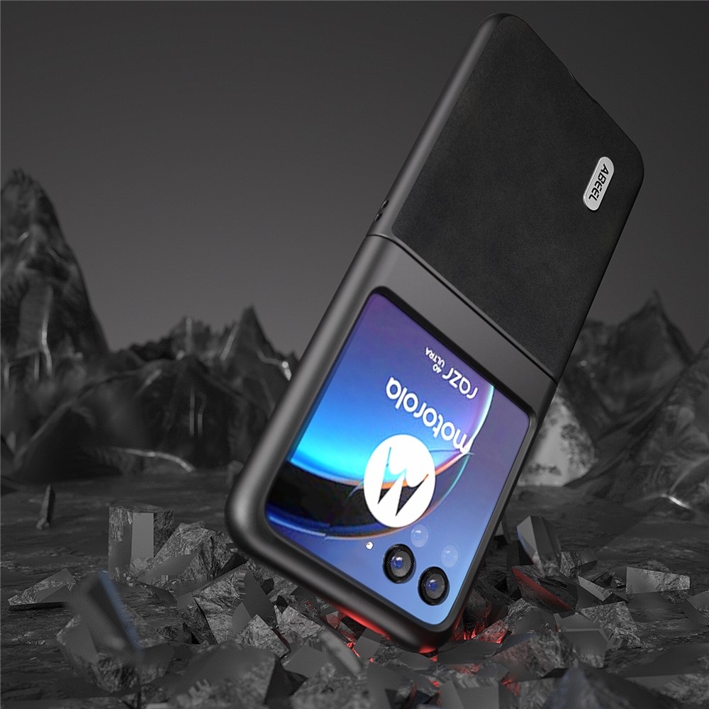 ABEEL plastový obal s pevným chrbtom na Motorola Razr 40 Ultra 5G - čierny