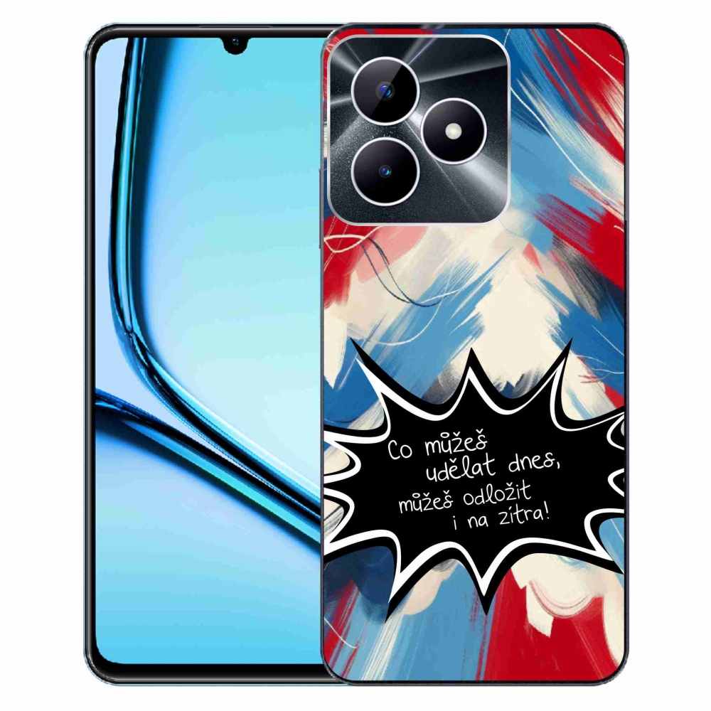 Gélový kryt mmCase na Realme Note 50 - vtipný text 9 čierne pozadie