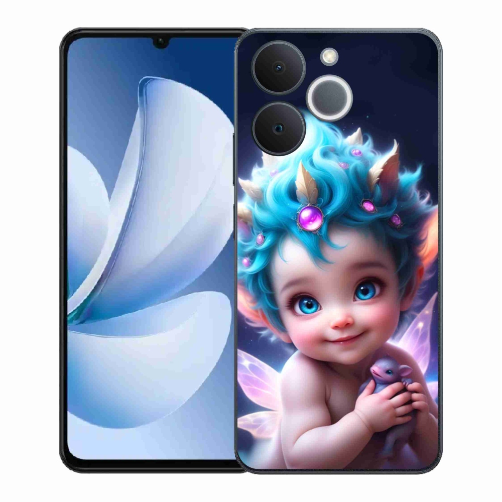 Gélový kryt mmCase na Realme Note 70T - dieťa s motýlími krídlami