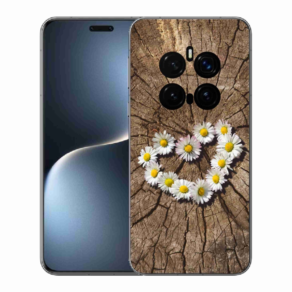 Gélový kryt mmCase na Honor Magic 7 Pro 5G - srdce z margaréty