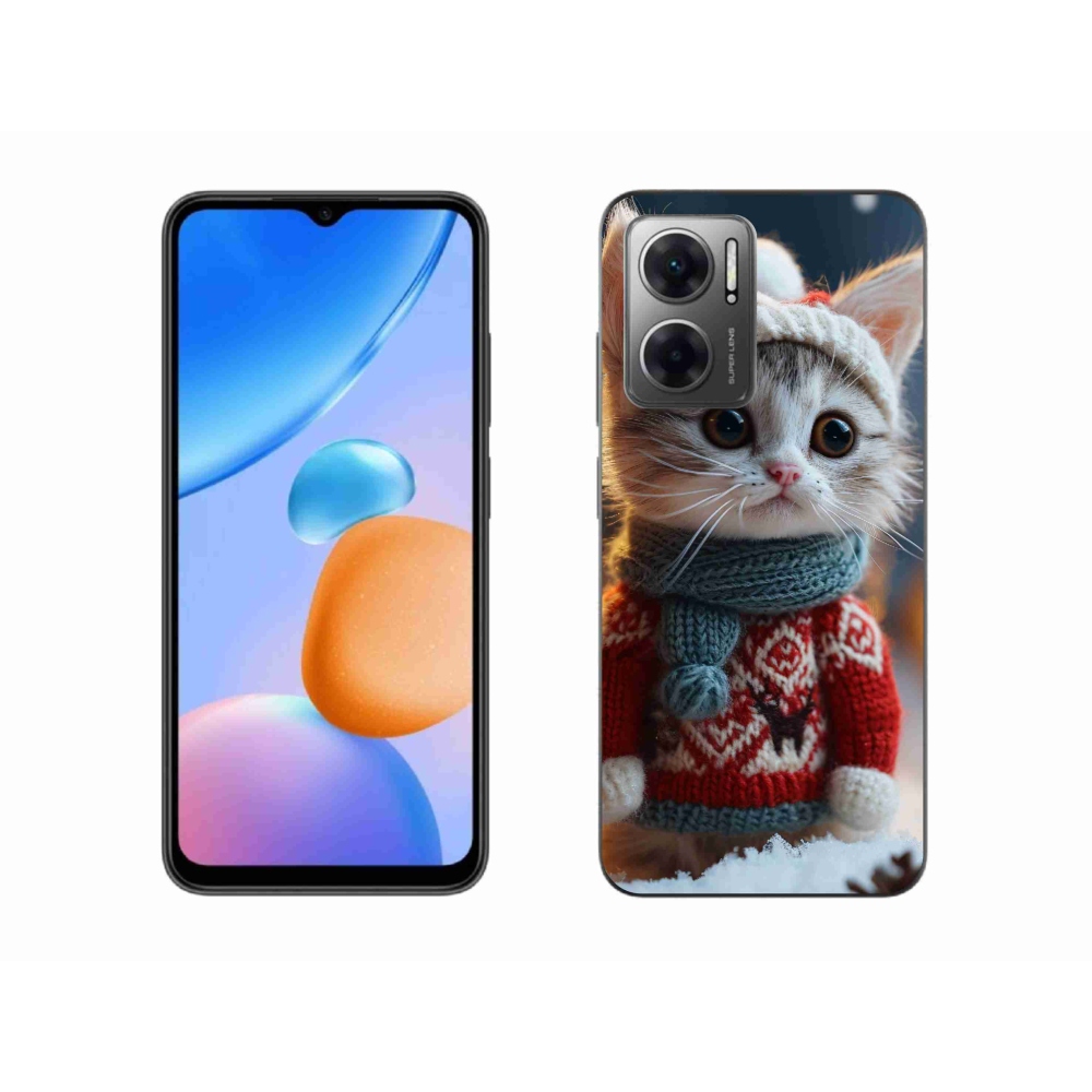 Gélový kryt mmCase na Xiaomi Redmi 10 5G - mačiatko vo svetri
