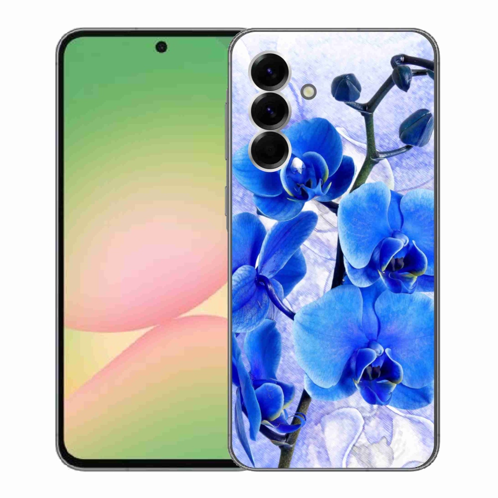Gélový kryt mmCase na Samsung Galaxy A56 5G - modré kvety