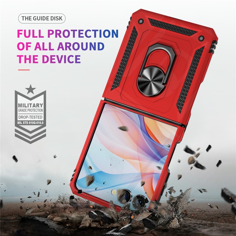 Ring odolný kryt na Samsung Galaxy Z Flip7 5G - červený