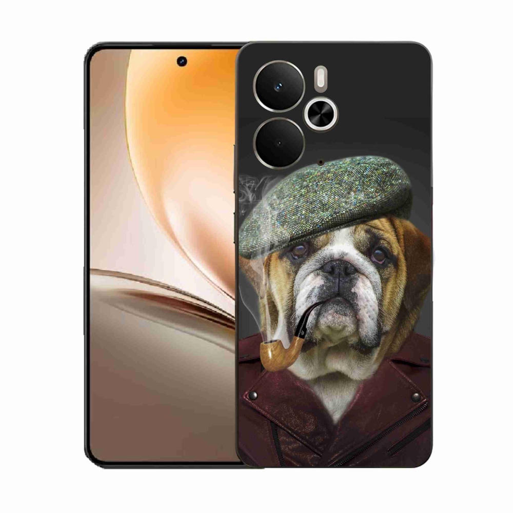 Gélový kryt mmCase na Realme 14 5G - pes s fajkou