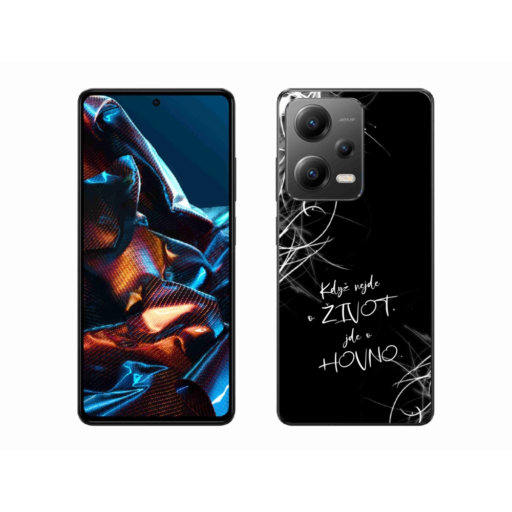 Gélový kryt mmCase na Xiaomi Redmi Note 12 Pro 5G - vtipný text 16 čierne pozadie