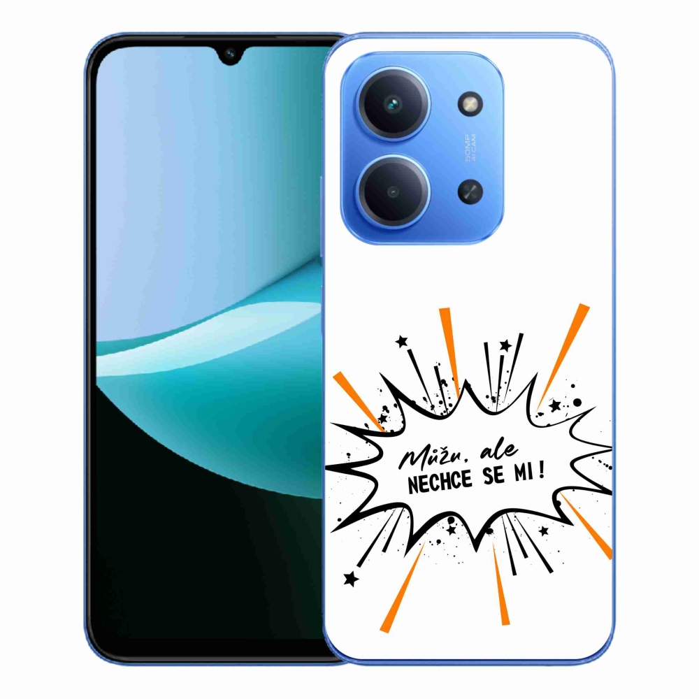 Gélový kryt mmCase na Xiaomi Redmi 15C 4G/5G (173mm) - vtipný text 11 biele pozadie