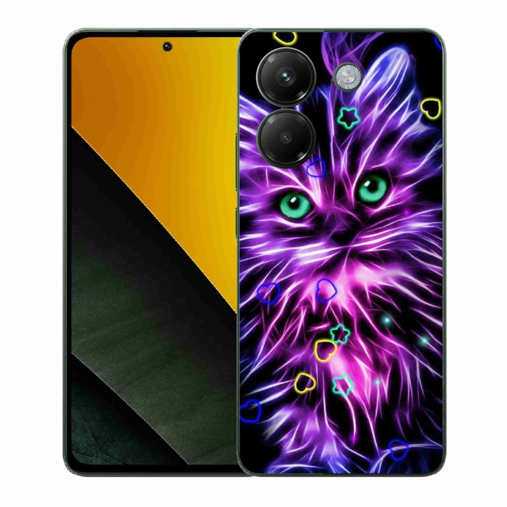 Gélový kryt mmCase na Xiaomi Poco M7 Pro 5G - abstraktná mačka