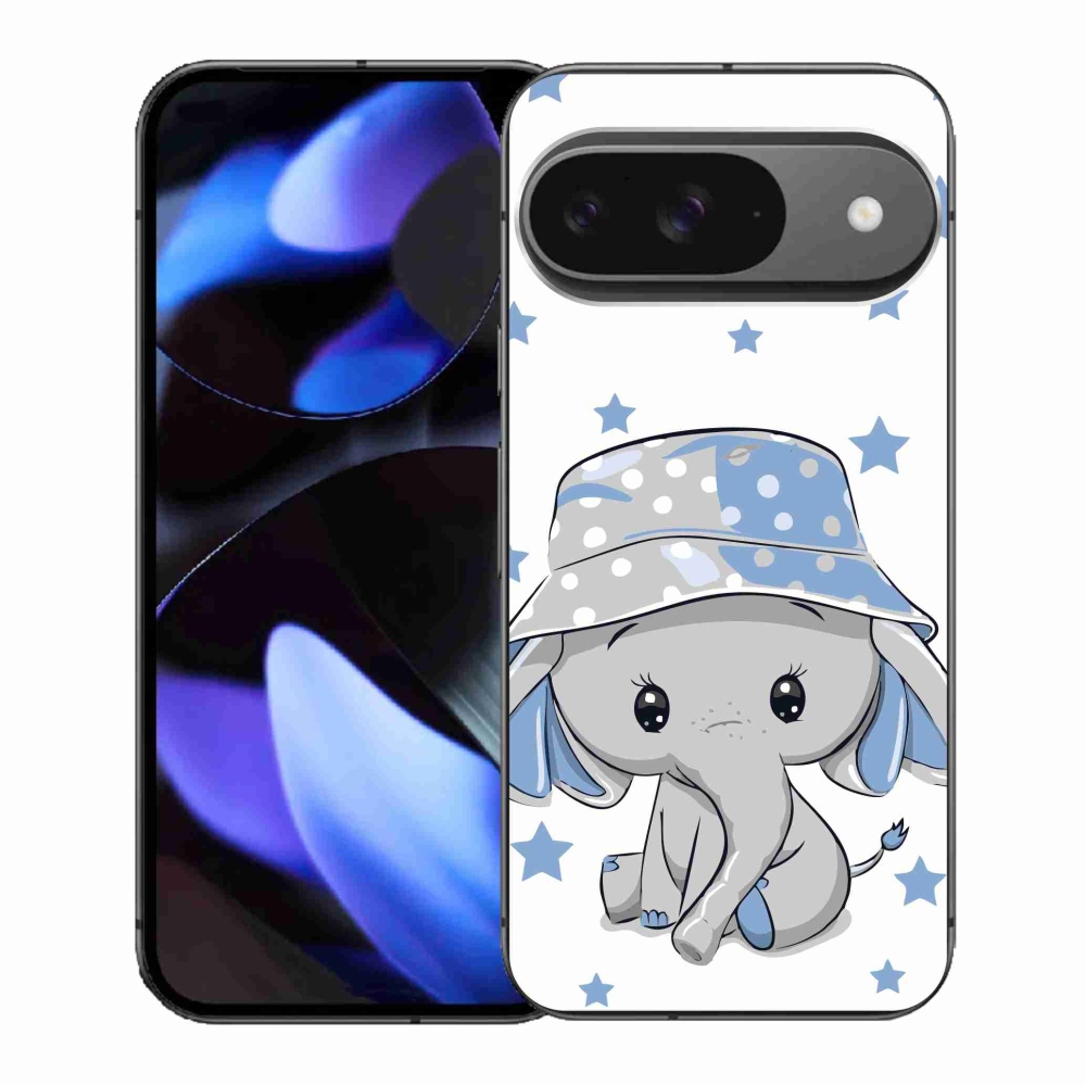 Gélový kryt mmCase na Google Pixel 9/9 Pro - modrý slon