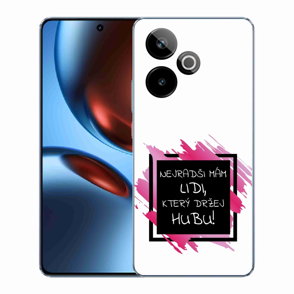 Gélový kryt mmCase na Realme GT 7 5G/GT 7T 5G - vtipný text 7 čiernobiele pozadie